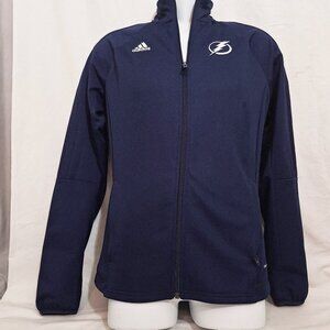 Tampa Bay Lighting Adidas Jacket Sz M  Blue NHL Hockey Climalite Full Zip